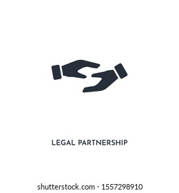 legal partnership icon. simple element illustration. isolated trendy filled legal partnership icon on white background. can be used for web, mobile, ui.