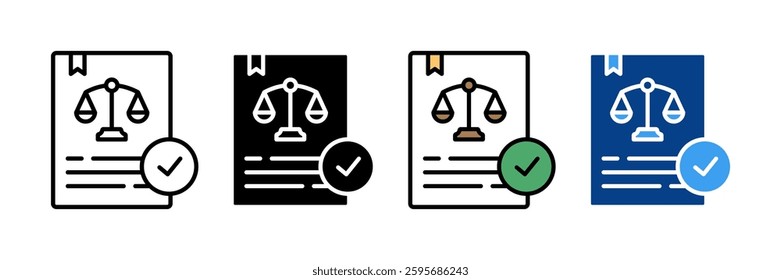 Legal Process Icon Set Multiple Style Collection