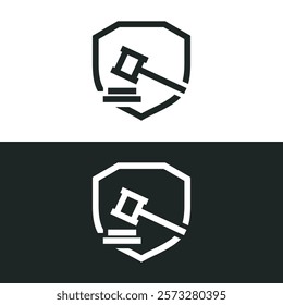 Legal Protection icon isolated on white background. Vector illustrations are made with vector-based software, not AI generated results.
