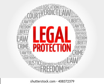 Legal Protection Word Cloud Concept Stock Illustration 579021247