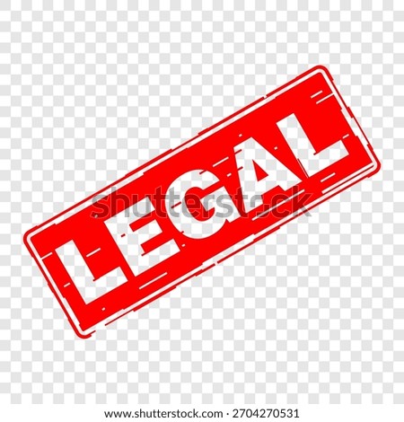 Legal, red rubber stamp vector
