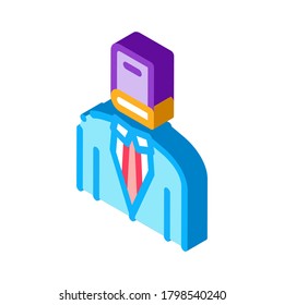 Legal Representative Icon Vector. Isometric Legal Representative Sign. Color Isolated Symbol Illustration