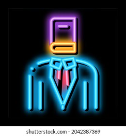 Legal Representative Neon Light Sign Vector. Glowing Bright Icon Legal Representative Sign. Transparent Symbol Illustration