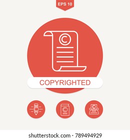 Legal rights and and copyrighted vector concept