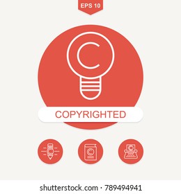 Legal rights and and copyrighted vector concept