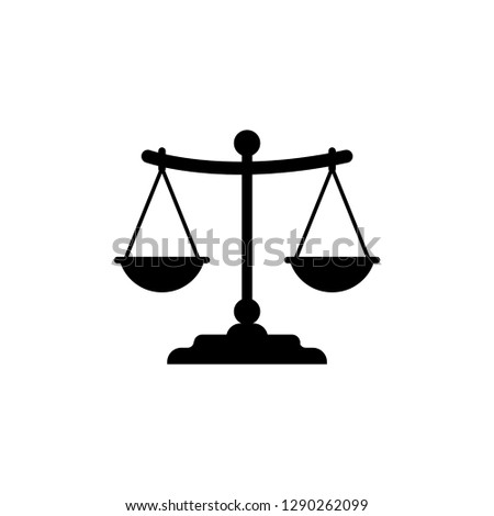 Legal scale icon vector