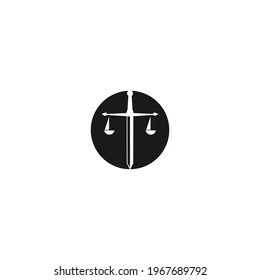 legal scales logo and icon