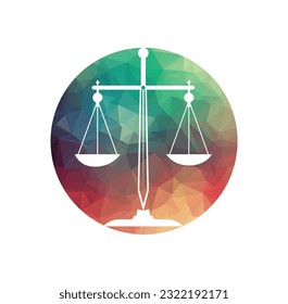 legal scales and sword logo template