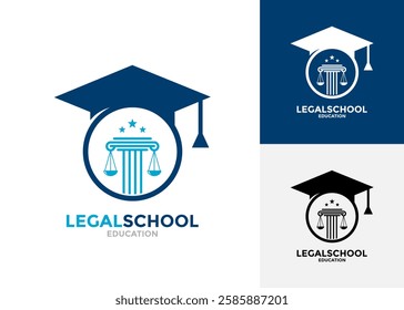 Legal school logo vector design. Suitable for business, education, law firm and attorney