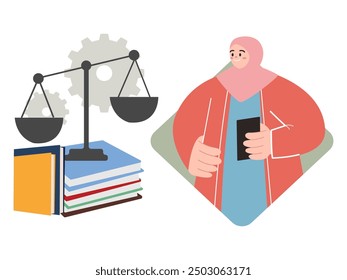 legal service law firm jurisdiction rule law and order concept service judicial design icon illustration