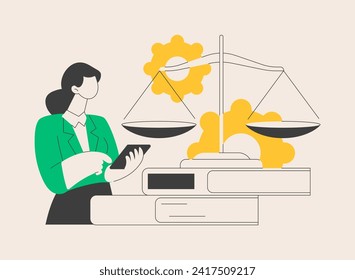 Legal services abstract concept vector illustration. Lawyer referral service, get professional legal help, Protect personal assets against lawsuits, qualified attorney advice abstract metaphor.