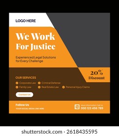 Legal Services Advertisement. Law Firm Social Media Post. Lawyer Social Media Post