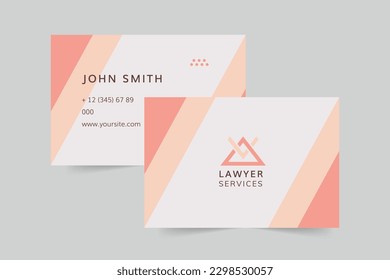 Legal Services business card template. A clean, modern, and high-quality design business card vector design. Editable and customize template business card