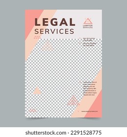 Legal Services Flyer Template. A clean, modern, and high-quality design of Flyer vector design. Editable and customize template flyer