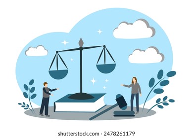 Legal services, lawyer services. The concept of justice and law. Judgment, Litigation