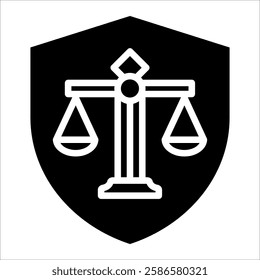 Legal Shield Icon Element For Design