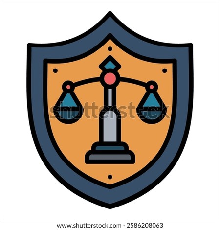 Legal Shield Icon Element For Design