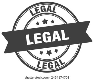 legal stamp. legal round sign. label on transparent background