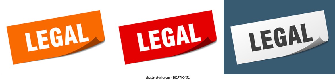 Legal Sticker Set Legal Paper Peeler Stock Vector (Royalty Free ...