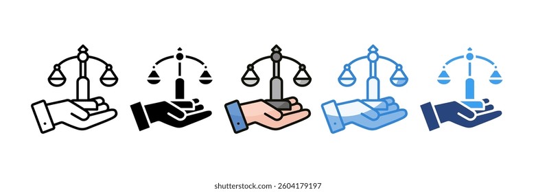 Legal Support Icon Set Multiple Style Collection