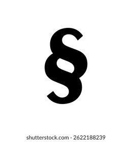 Legal symbol representing sections in law documents and legal texts commonly used in various jurisdictions