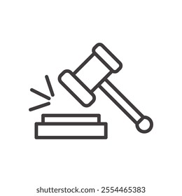 Legal thin liner icon vector.