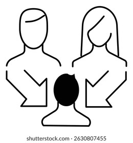 Legal vector Icon design Depicting Child Custody Law Concepts