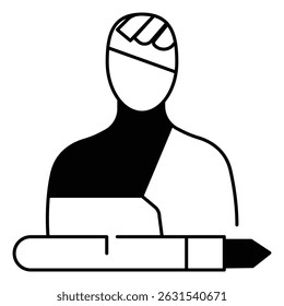Vetor legal Design de ícones Representando conceitos da lei de lesões pessoais
