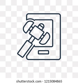 Legal vector outline icon isolated on transparent background, high quality linear Legal transparency concept can be used web and mobile