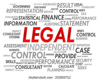 LEGAL word cloud, business concept