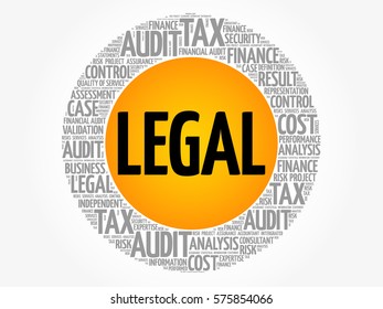 LEGAL word cloud collage, business concept background