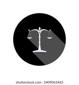 Legality Icon. Justice, Scales. Law Symbol  – Vector. 