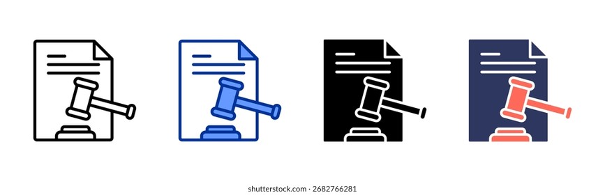 Colección de estilos múltiples de la hoja de iconos de legalidad