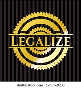 Legalize gold shiny badge