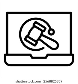 Legaltech Icon Element For Design