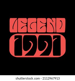 Legend 1991. Ready to print birthday vector.