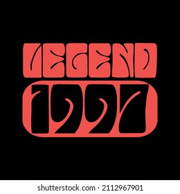 Legend 1997. Ready to print birthday vector.