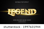 Legend 3D editable text effect template