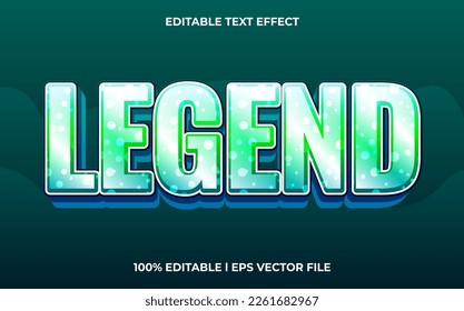 Legend 3d text effect and editable text, template 3d style use for business tittle