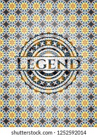 Legend arabesque badge. arabic decoration.