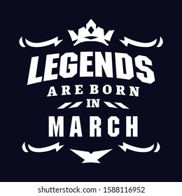 Legend are born in template t shirt design