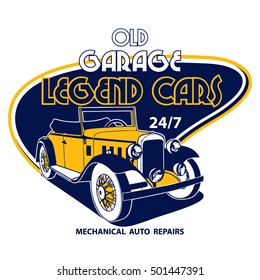 Legend Cars Vector T-shirt design.