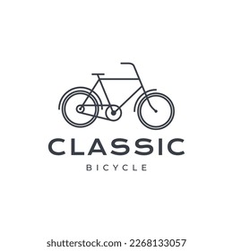 legend classic bicycle luxury ancient transport minimal simple logo design vector