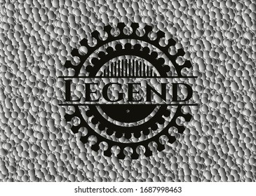 Legend dark emblem with bubbles background. Retro. Vector Illustration. Detailed.