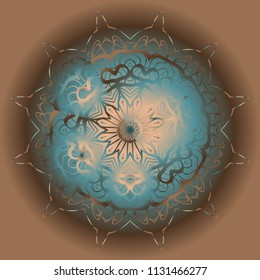 Legend decorative ethnic ornament. Seamless vector illustration. Floral style. for printing on fabric, paper for scrapbooking, wallpaper, cover, page fantastic mandala book