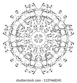 Legend decorative ethnic ornament. Seamless vector illustration. Floral style. for printing on fabric, paper for scrapbooking, wallpaper, cover, page fantastic mandala book