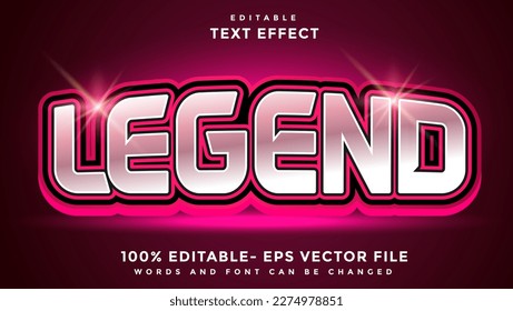 Legend Editable Text Effect Design, Effect Saved In Graphic Style
