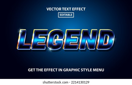 Legend editable text effect style