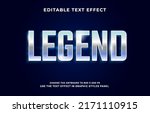 Legend editable text effect template