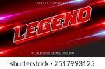 Legend editable text effect Template With Sport 3D font style